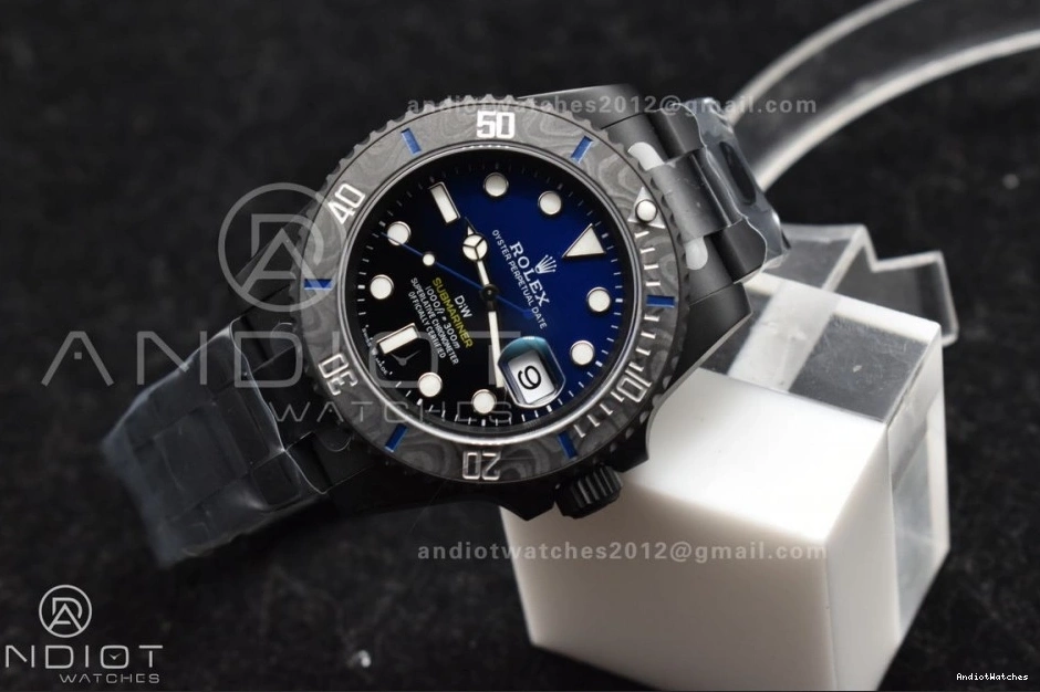 1:1 Submariner Dial DLC Bracelet VS VSF DLC DIW Blue Black Lightweight on Best 1157 Edition Sandblasted 0727